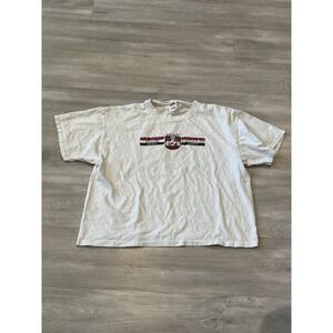 Men's VTG Fruit Of Loom Box Fit Soccer T-Shirt Cotton XL